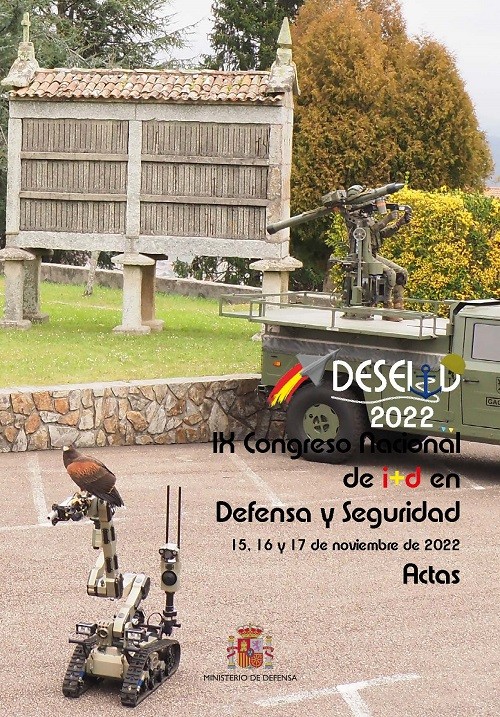 Portada del libro de Actas del IX Congreso Nacional de I+D en Defensa y Seguridad 2022 (Fuente: MINISDEF)